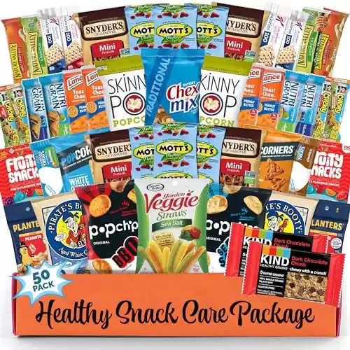 Healthy Snack Box Variety Pack Care Package (50 Count)