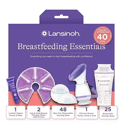 Lansinoh Breastfeeding Essentials Kit for New Moms